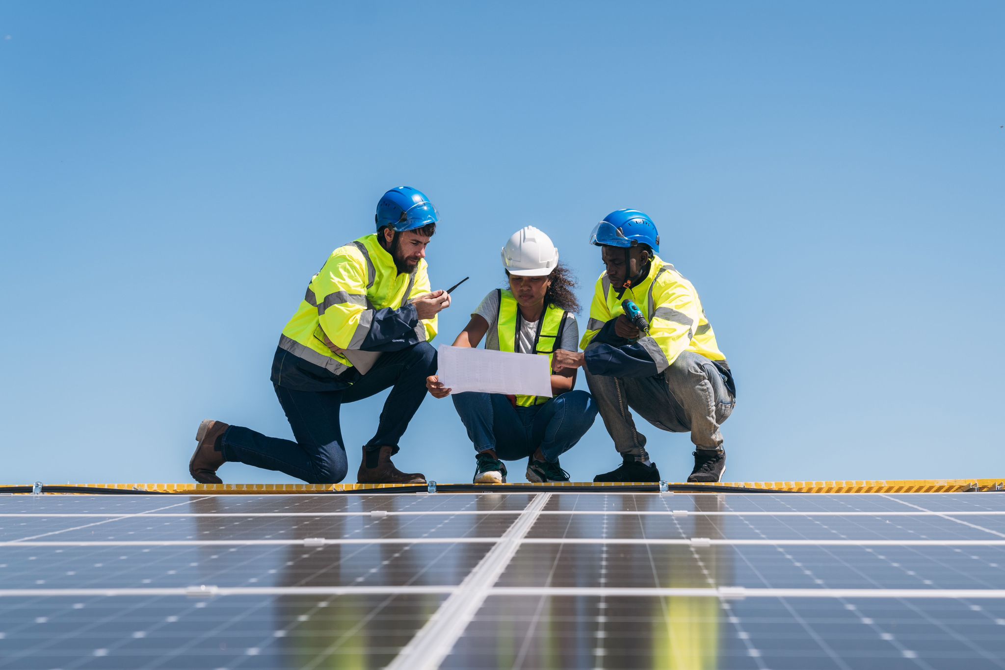 Energy professionals in a meeting